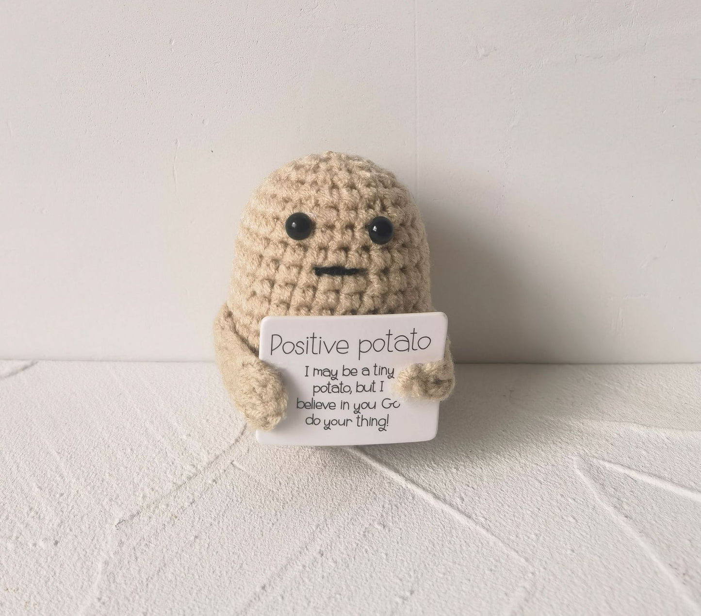 Cute Funny Potato Facial Expression Bag Handmade Crocheted Doll Hanging Buckle Schoolbag